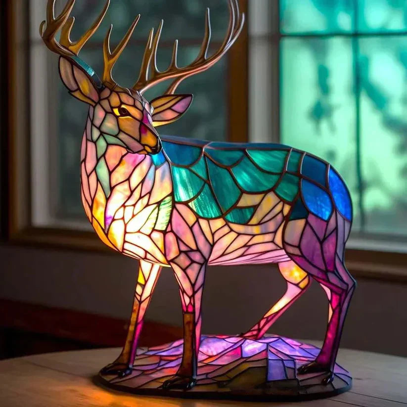 Rustic Deer-Inspired Sandy Lamp