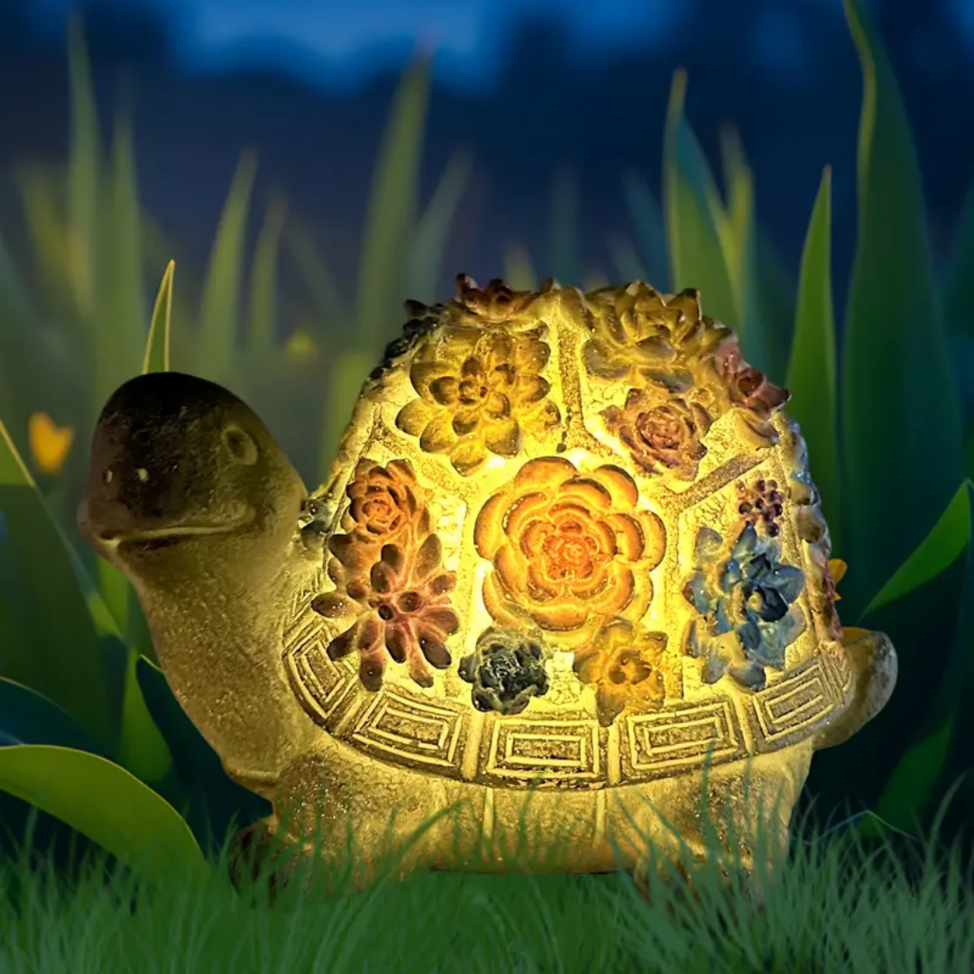 Illuminated Garden Turtle Lantern