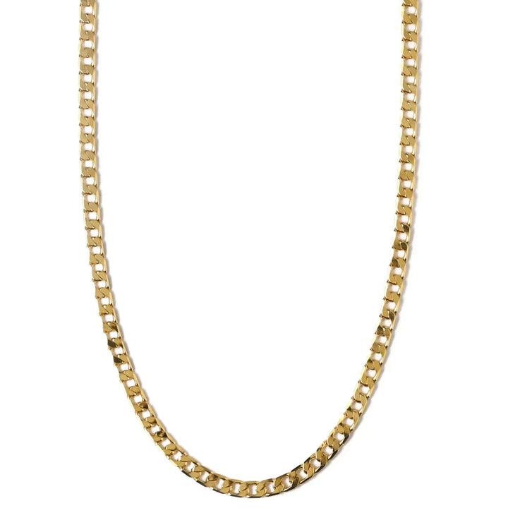 Carla - Gold Flat Link Curb Chain Necklace