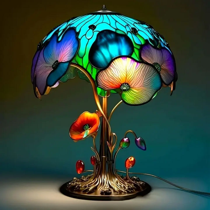 Bohemian Mushroom Floral Table Lamp
