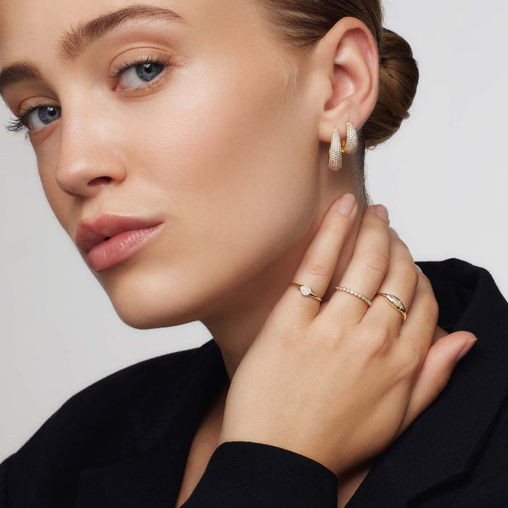 Gold Diamond Dome Ring