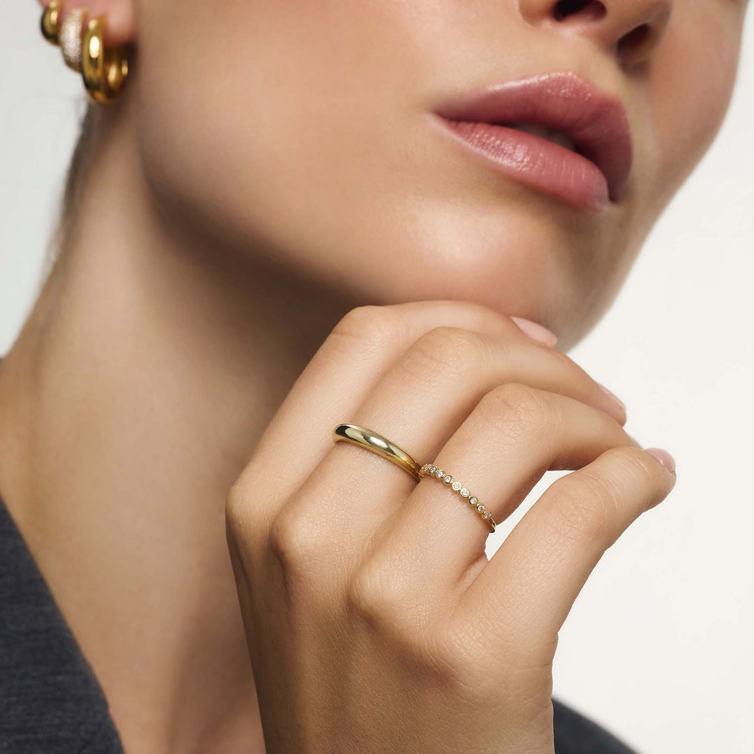 Seraphina - Gold Diamond Bubble Ring