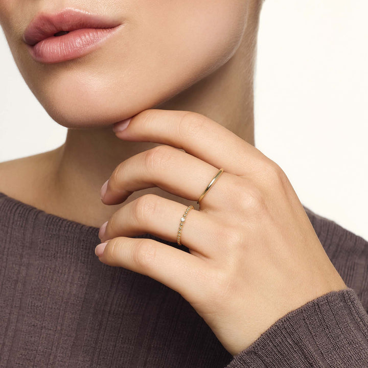 Emma - Gold Slim Dome Ring