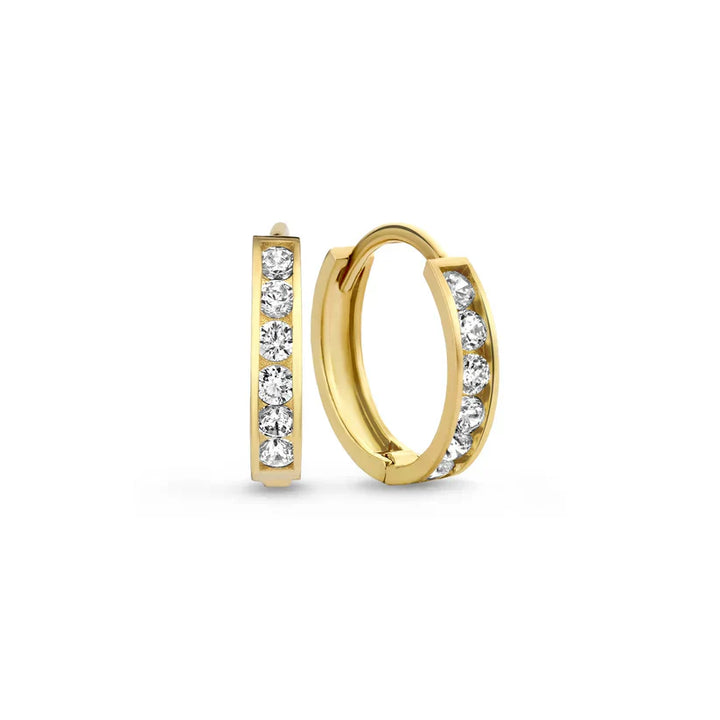 Dara - Brillane Gold Stone Earrings Set
