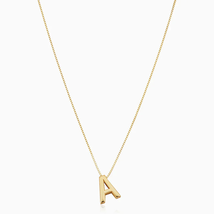 Ada - Gold Initial Necklace - Love Letter Design