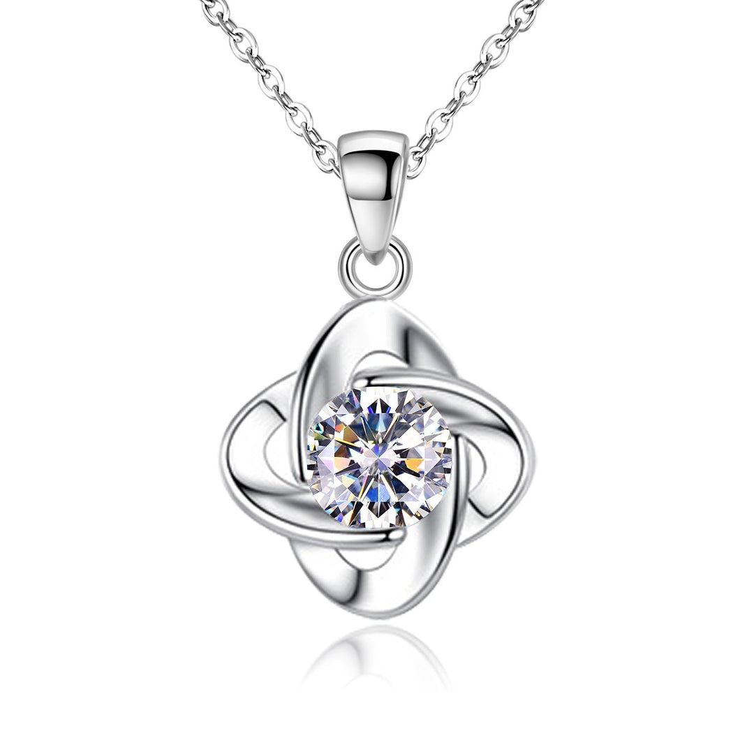 Mia - Seren Clover Loop Set in White Gold