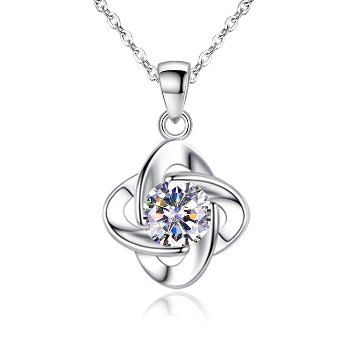 Mia - Seren Clover Loop Set in White Gold