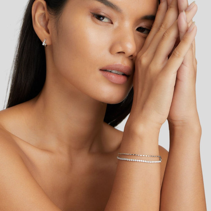 Arelia - Silver Crystal Bracelet