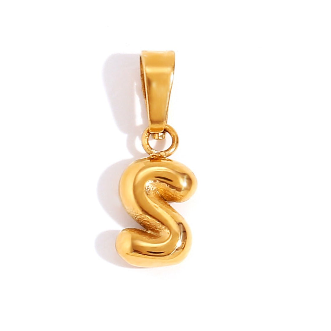 Emily - Elegant Bubble Letter Pendant Necklace