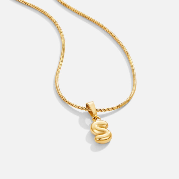 Emily - Elegant Bubble Letter Pendant Necklace