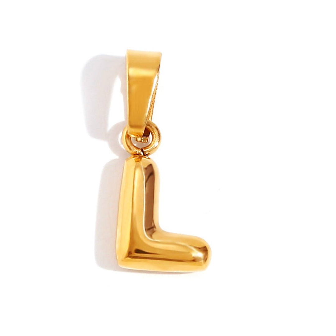 Emily - Elegant Bubble Letter Pendant Necklace