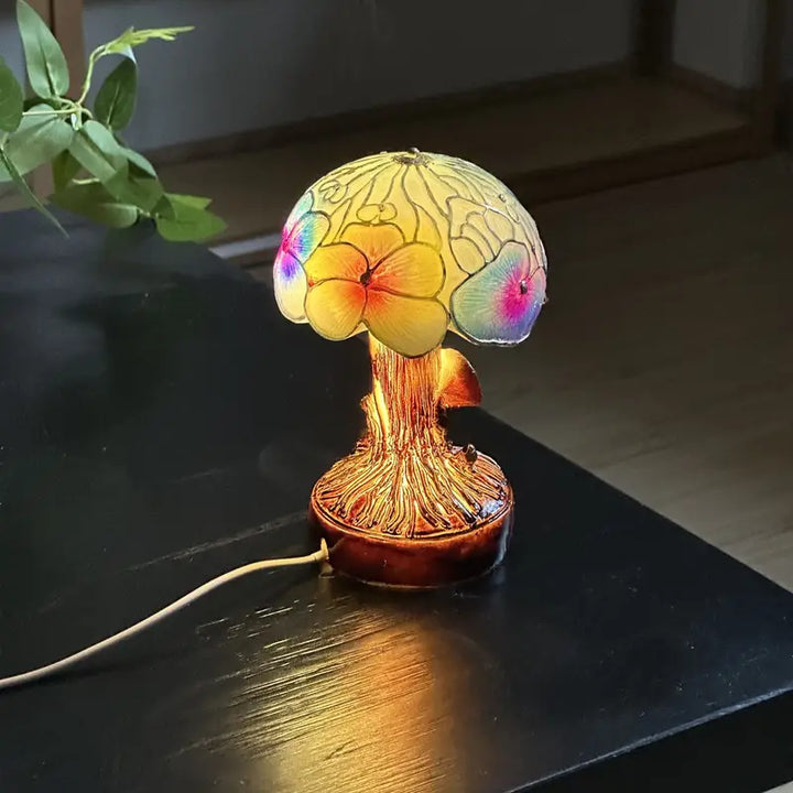 Bohemian Mushroom Floral Table Lamp