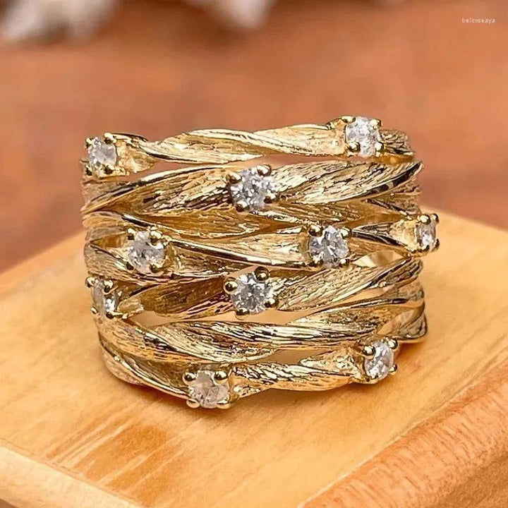 Gemma - Retro Gold Bohemian Ring